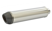 Triumph TT600 (00-03) Round Carbon Outlet Diabolus XL Polished Stainless Bolt On Exhaust